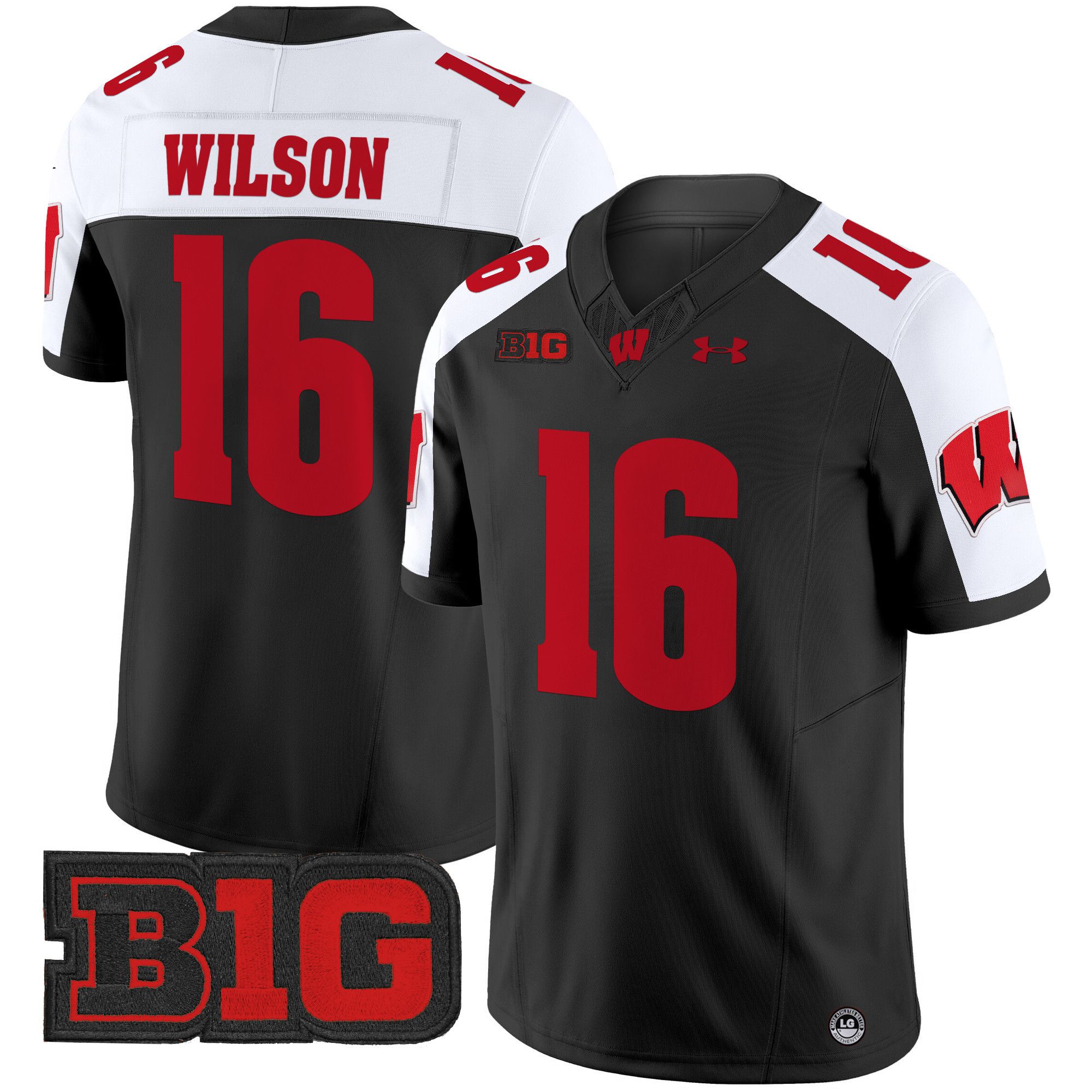 Men Wisconsin Badgers 16 Wilson Black 2024 Vapor Limited NCAA Jersey